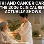 Reiki healing session for cancer patient in a clinical setting.