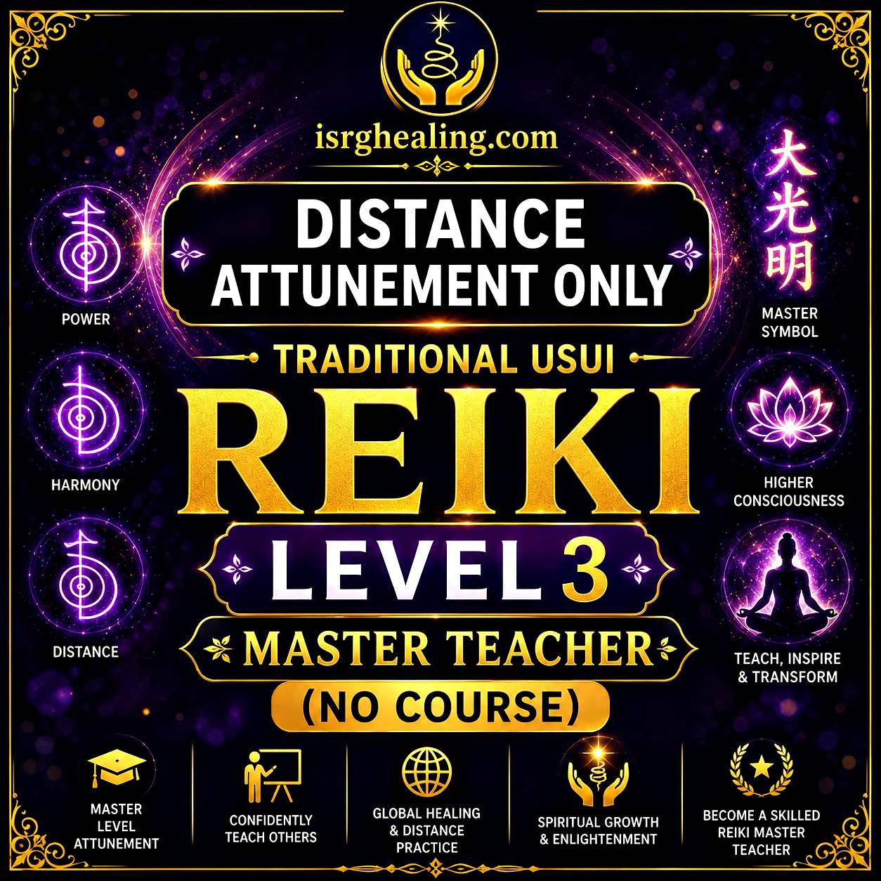 Usui Reiki Level 3 Master Teacher Attunement Only