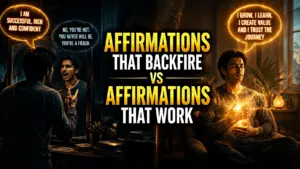 affirmations that backfire vs affirmations that work cognitive dissonance research reiki subconscious
