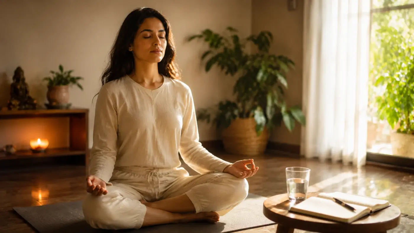 Chi Ball Attunement vs In-Person: An Honest Comparison by a Master 4 reiki student receiving chi ball attunement at home seated quietly prepared