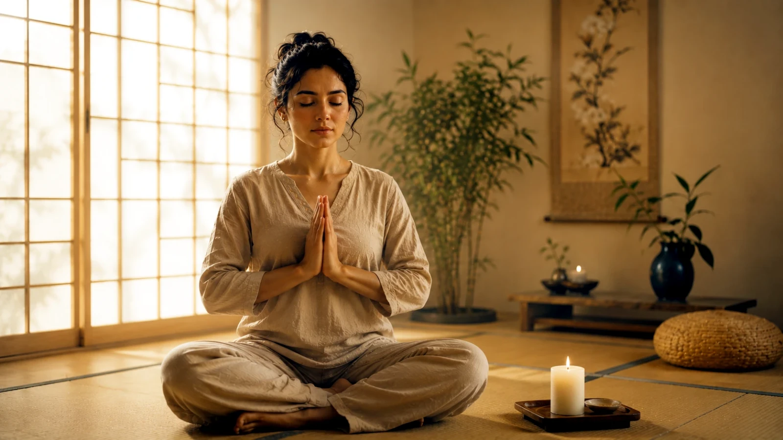 reiki gassho meditation morning practice hands prayer position Usui first pillar